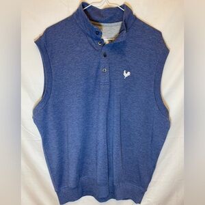 Fairway & Greene F&G Tech Quarter Zip Sleeveless Golf Vest Men's Large Blue
